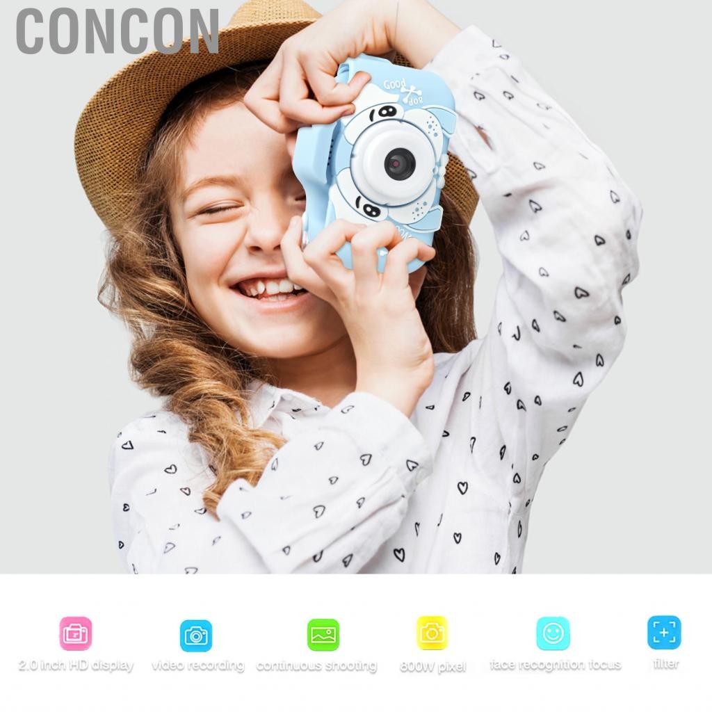 Concon Concon-th Kids Camera 13MP Dual Lens Kid Digital for Boys Girls 1080p 2 LCD หน้าจอขนาดใหญ่วิด