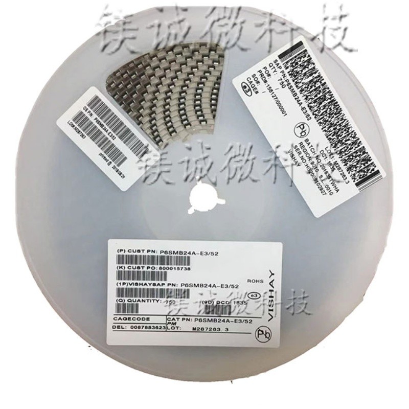 P6SMB8.2 CA-E3/52 TVS ไดโอดสนับสนุนแรงดันไฟฟ้าทันที DO-214AA 600W 8.2V Two-Way