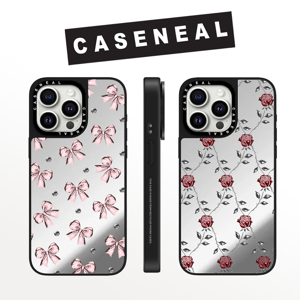 Drop proof CASENEALเคสโทรศัพท์สําหรับiPhone 17ProMax 17pro 17 air 16promax 16 15promax 15 14promax 13 13promax hard CaseโลหะBowknot 12 12PromaxกรณีiPhone 11กรณีคุณภาพสูง