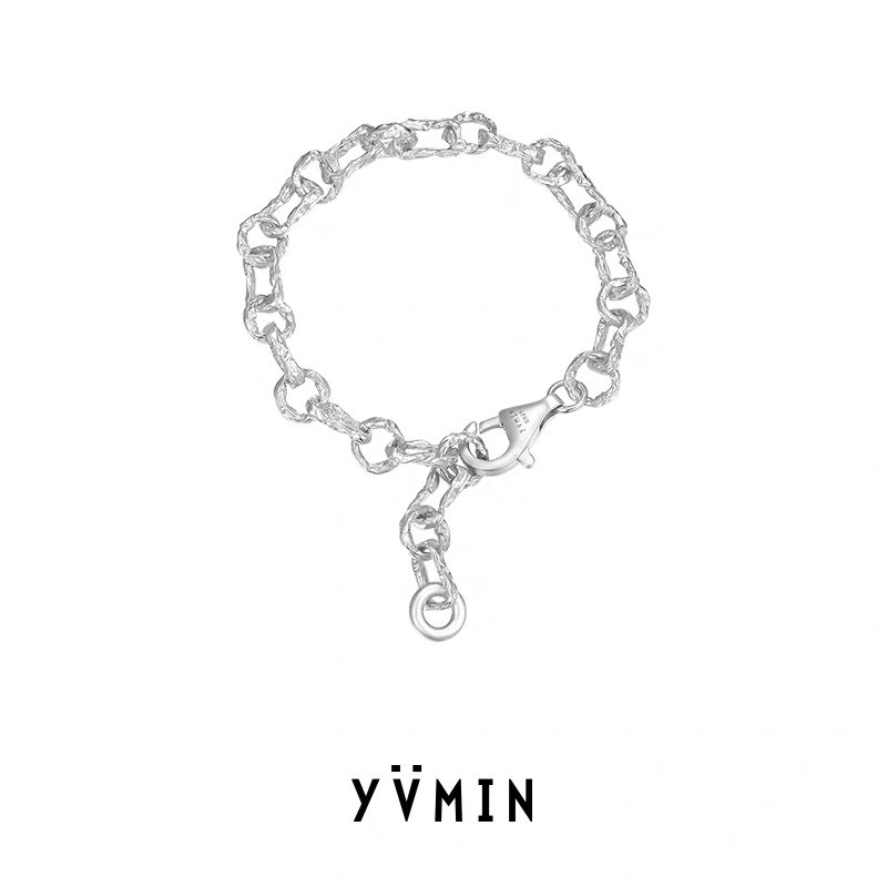 YVMIN YVMIN Sweets Series Sugar Paper Chain Bracelet 925 Silver Design Unisex Simple Wrist Jewelry