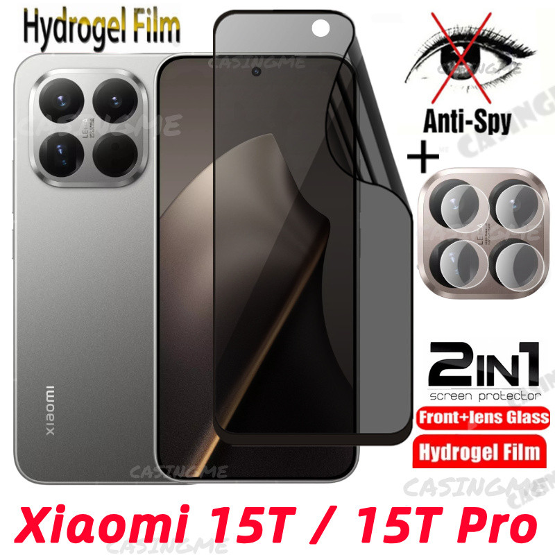 Xiaomi 15T 15TPro 2025 Soft Privacy Hydrogel Film Anti-Spy Full Cover Screen Protector Anti Peek ฟิล์มความเป็นส่วนตัวสําหรับ Xiaomi 15T 15 T15 15TPro Pro 5Gกล้องด้านหลังป้องกันฟิล์ม
