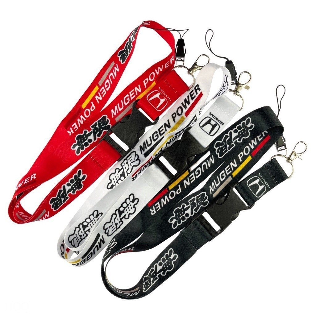 JDM Style MUGEN Power Logo Mobile phone Lanyard Keychain ID Holder Accessories - เข้ากันได้กับรุ่นยอ