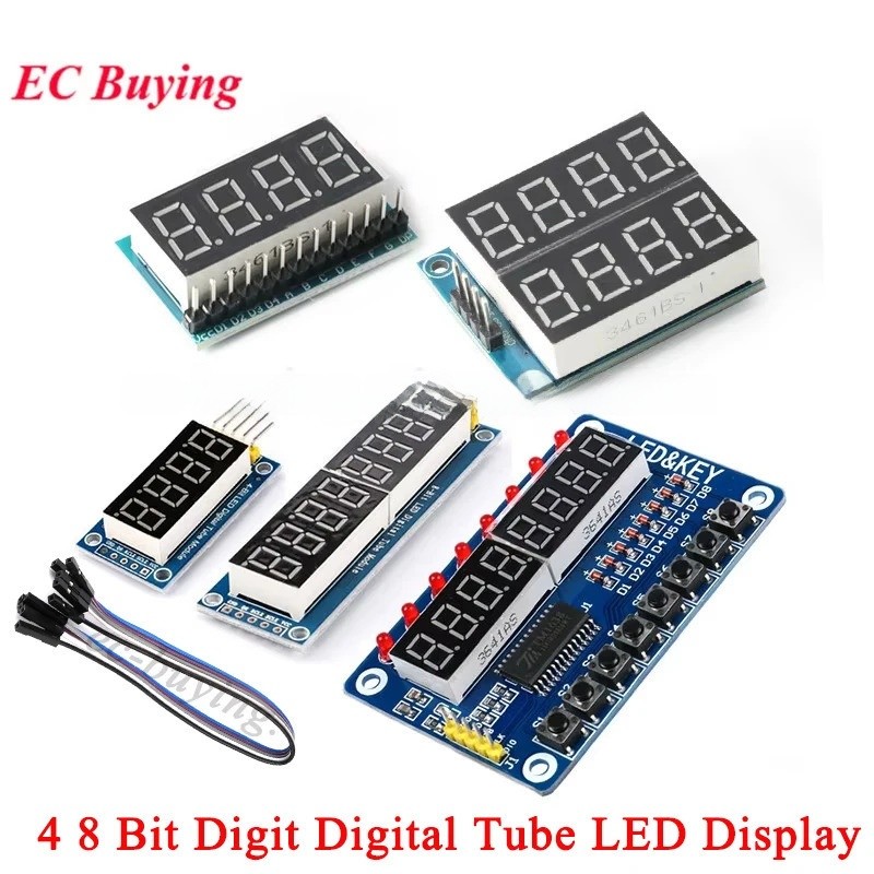 4 8 บิต MAX7219 TM1638 LED Digital Tube Module Dot Matrix Microcontroller Highlight Display Serial Interface Nixie สําหรับ Arduino