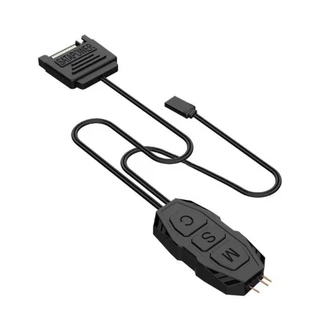 ฮับ RGB Controller พัดลม RGB ARGB 5V 3 Pin Controller ไม่ต้องใช้ซอฟต์แวร์ Controller ใส่สาย SATAชุดติดตั้งพัดลม RGB มีเอฟเฟกต์ไฟสำเร็จรูป สำหรับติดพัดลม อุปกรณ์แต่งเครื่องคอม ทำให้คอมสวยงาม K214