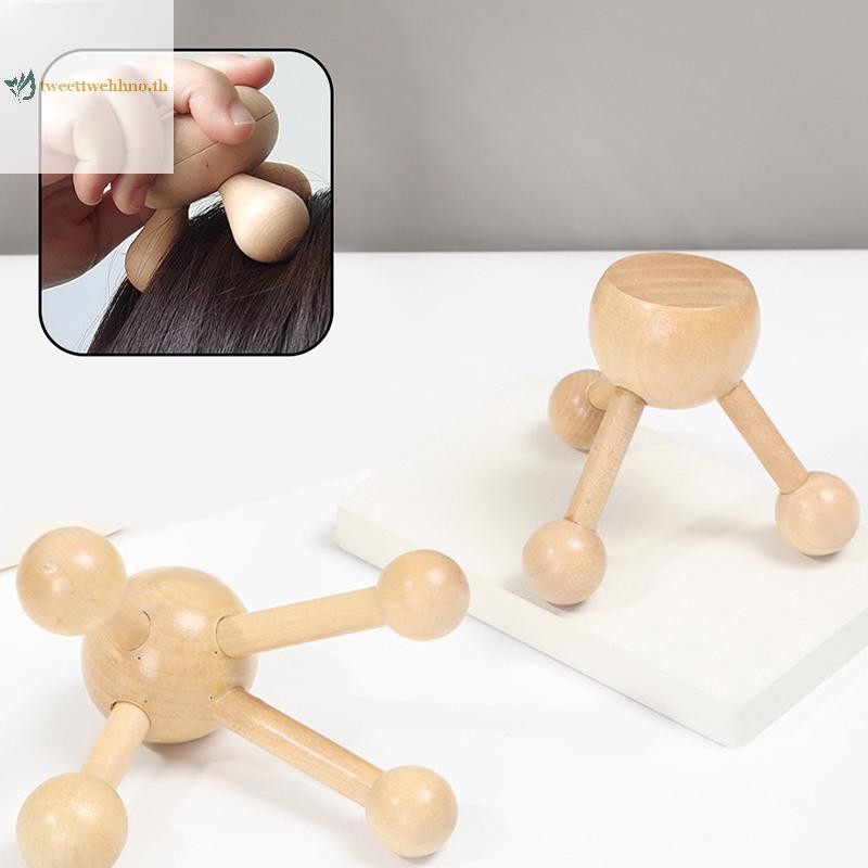 Tweetwehhno 1 ชิ้นคอกลับ 3/4-Leg นวด Roller หัวไม้นวดหนังศีรษะ Octopus Claws ผ่อนคลาย SPA เครื่องมือ
