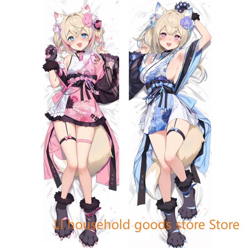 Vtuber Fuwawa Abyssgard คอสเพลย์ Dakimakura Cover ปลอกหมอนยาว