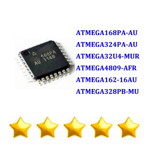 จัดส่งฟรี ATMEGA168PA-AU ATMEGA324PA-AU ATMEGA32U4-MUR ATMEGA4809-AFR ATMEGA162-16AU ATMEGA328PB-MU