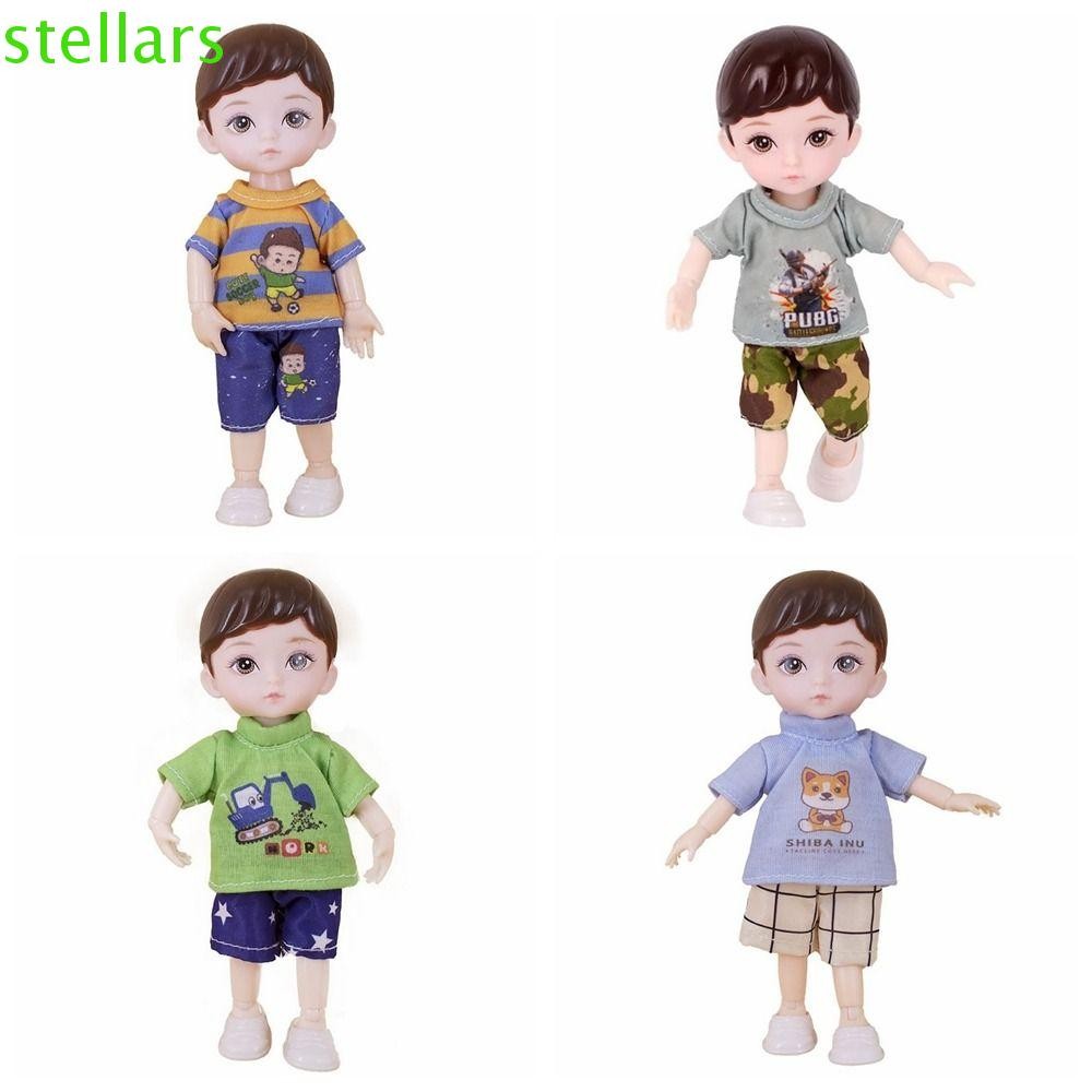 เป็นตัวเอก บีเจดี ตุ๊กตาเด็กชายตัวเล็ก 16 ซม. 13 ข้อต่อขยับได้ พร้อมเสื้อผ้า ตาสีฟ้าเหลืองน่ารัก