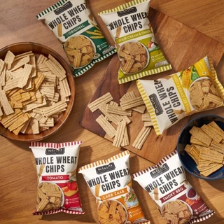 [1 ซอง] WHOLE WHEAT CHIPS 30 กรัม ขนมอบกรอบอร่อย แคลต่ำ ทำจากโฮลวีต De La Lita เดอลาลิต้า โฮลวีตชิปส์ ขนมคลีน