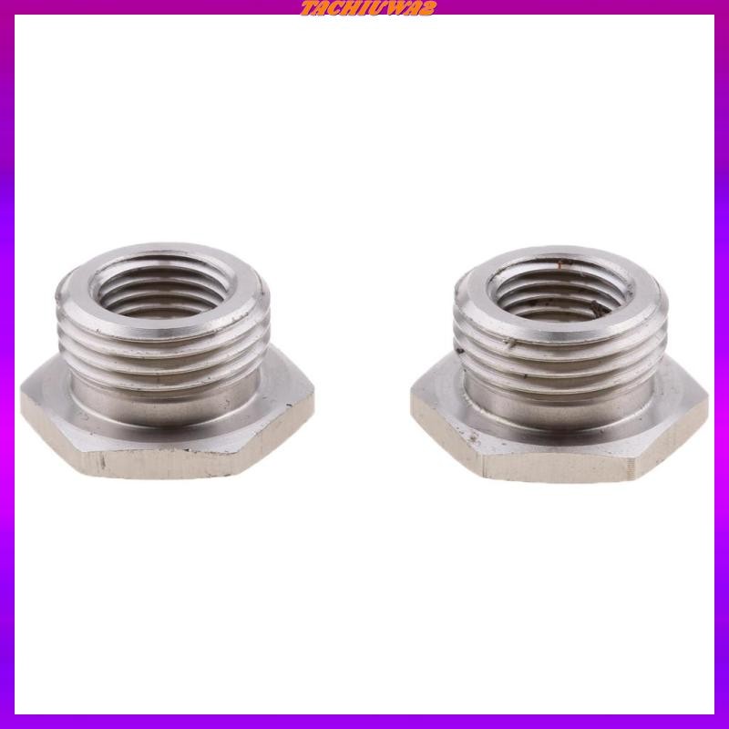 [Tachiuwa2] สแตนเลสลด O2 เซนเซอร์พอร์ต Bungs ปลั๊กอะแดปเตอร์ 18 มม. ถึง 12 มม. สําหรับ Harley