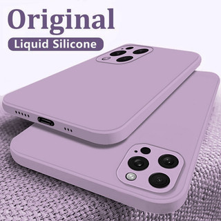 เคสมือถือ ซิลิโคน แบบนิ่ม ขอบเหลี่ยม สำหรับ iPhone 16 17 Pro Max Air