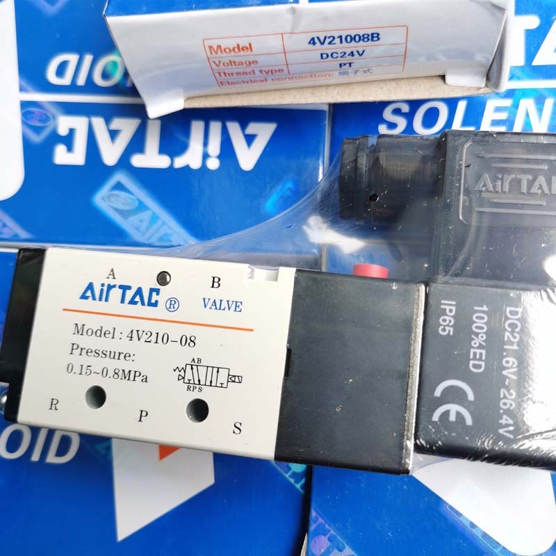 Yadeke Solenoid วาล์ว 4V210-08B 24VDC Original 4V210-06A CEF 110V 24V 12V