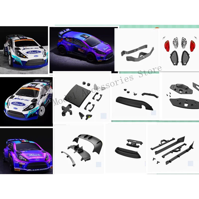 Rlaarlo 1/10 Scale Brushless Rally รถ XTS-F10 190 มม.Body shell และ Body PARTS กันชนไฟ led wing xts-