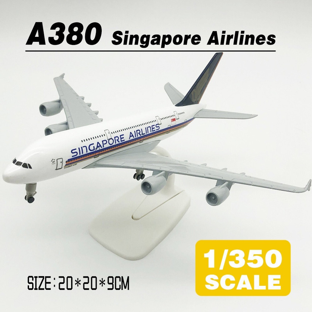 ขายใหม่ 20 ซม.Singapore Airlines A380 โลหะเครื่องบินเครื่องบินรุ่นเครื่องบินของเล่นของขวัญสําหรับเด็