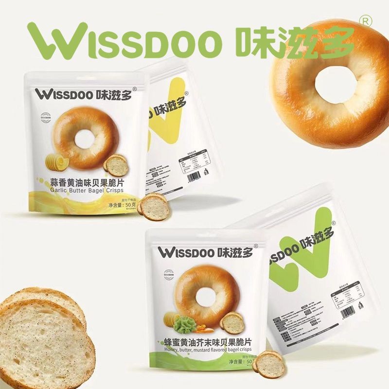 2025 สไตล์ใหม่ Mizo แห้ง Bagel ขนมปัง Bagel Chips รสเนยน้ําผึ้ง Bagel Crisp กระเทียมบัตเตอร์บิสกิตขน