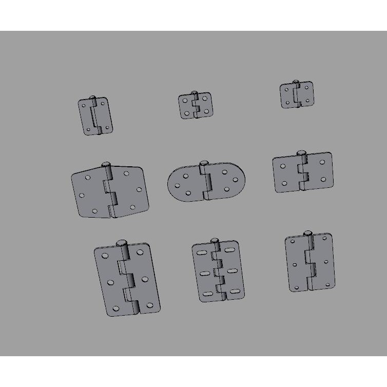 9 รูปแบบบานพับบานพับประตู Windows บานพับตู้แรดแรด/C4D/3Dmax/maya รุ่น obj