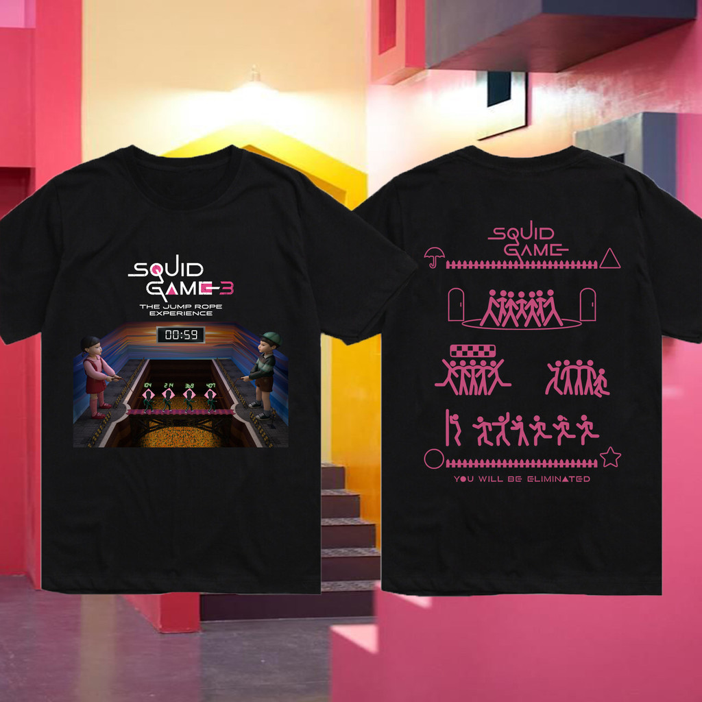 Squid Game 3 Tee – Survival Mode Activated | เสื้อยืด Squid Game ซีซั่น 3 ลุคเอาตัวรอด สายดาร์กต้องม