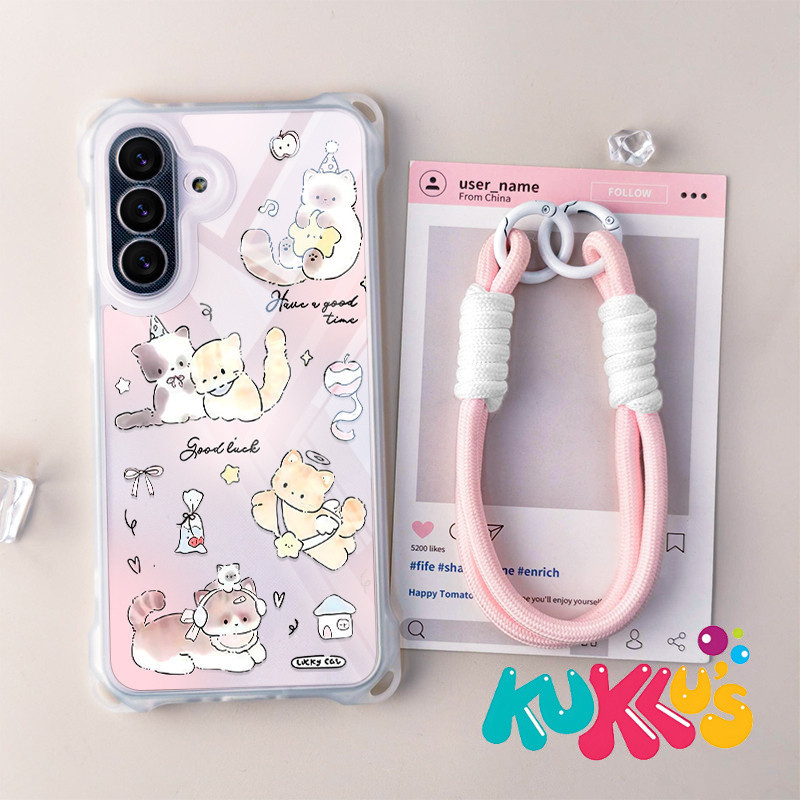 HP GANTUNGAN Two Catเคสโทรศัพท์+HangerสําหรับInfinix Smart 10 9 8 Tecno Spark Go 1 Go 2024 2025 Hot 