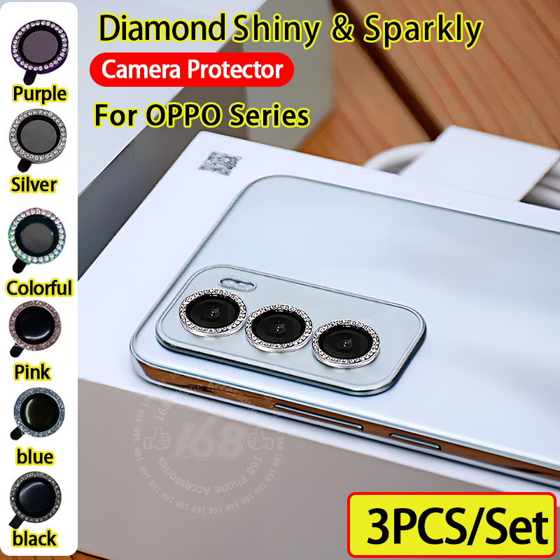 ฟิล์มกล้อง OPPO Reno12 5G Reno 12 Pro 5G ฟิล์มกล้อง ฟิล์มกันรอยกล้อง กลิตเตอร์ สําหรับ เลนส์ใส กระจกป้องกัน สําหรับ ฝาหลัง