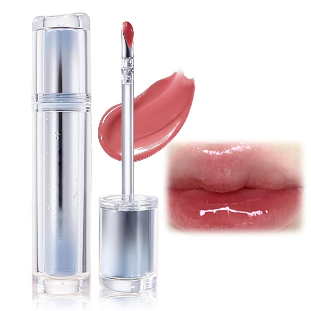 Ice Watery Lip Gloss, 2025 ใหม่ Ice Iron Tinted Lip Tint, Jelly Hydrating Lip Gloss,Moisturizing Non