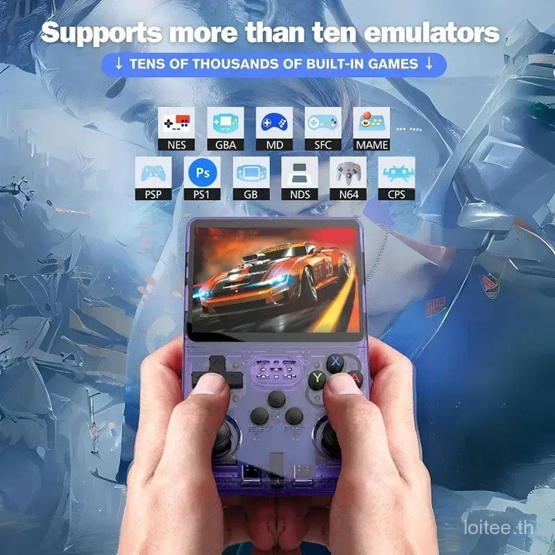 128G เกมมือถือ R36S 3.5 นิ้วหน้าจอ IPS คอนโซลคลาสสิกคอนโซลเกม Retro Linux ระบบแบบพกพากระเป๋าวิดีโอเกม Player
