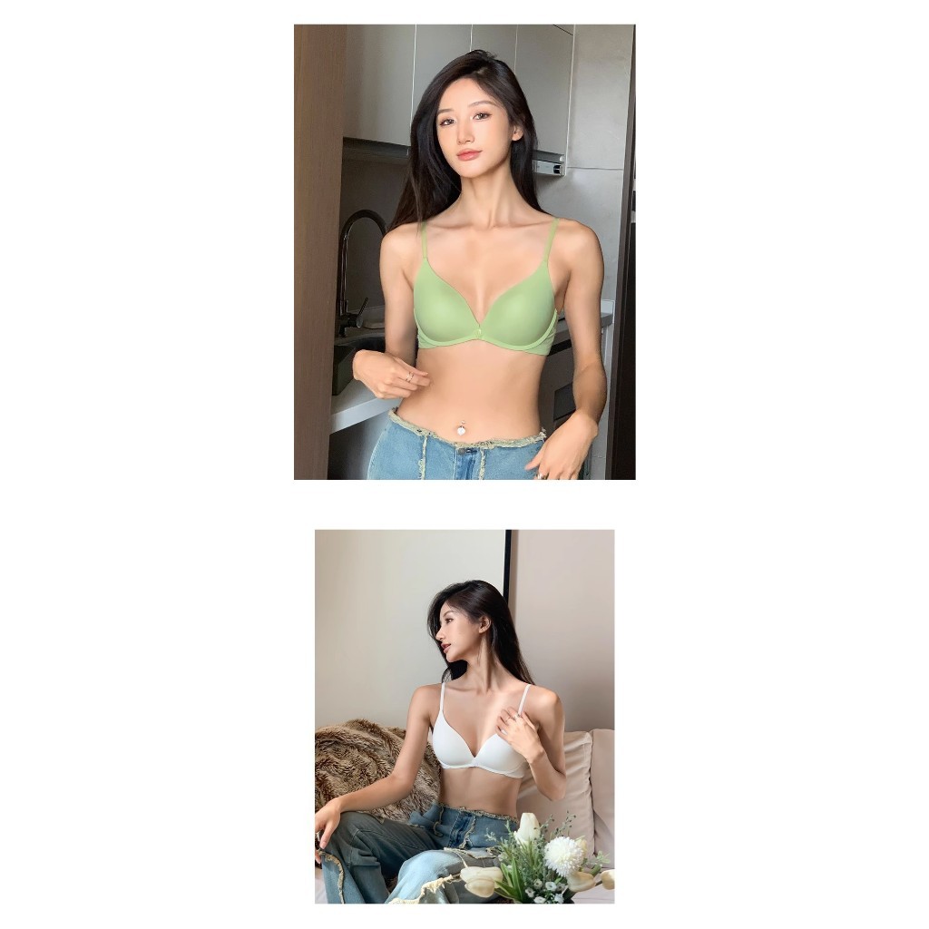 🖤 ส่งไวจากไทย ✨ บราตะขอหน้า ชุดชั้นในดันทรง ไร้โครง ดันทรงสวย ใส่สบาย ระบายอากาศดี โชว์หลัง ผ้าซาติน - รูปที่ 6