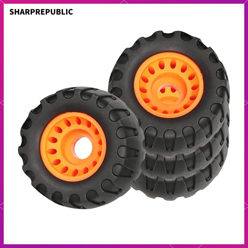 ล้อรถยางขอบสำหรับ WLtoys K969 K989 ขนาด 1/28 ขับเคลื่อนสี่ล้อ พร้อมเปลี่ยนเป็นไทเทเนียม สีดำ