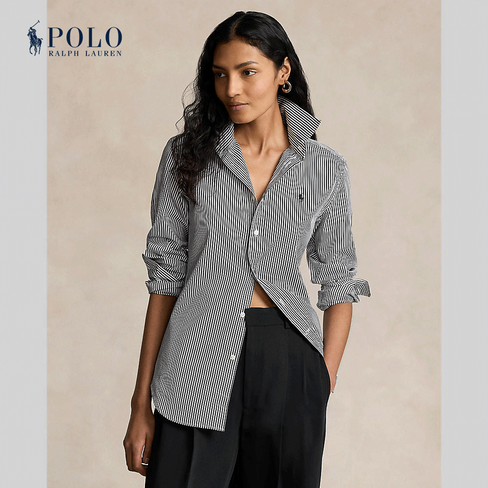 Polo Ralph Lauren เสื้อเชิ้ตผู้หญิง Classic Fit Striped Cotton Shirt รุ่น WMPOSHTNDO20334 หลากสี