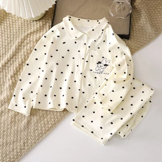 COCO ชุดนอนเด็กผู้หญิง เสื้อแขนยาว+กางเกงขายาว เนื้อนิ่ม รุ่นAHD59
