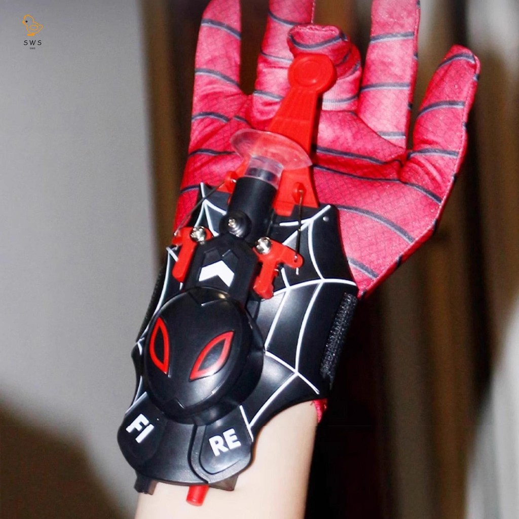 ไฟฟ้า Spider Web Shooter ของเล่น Auto Rewind Web Shooter เครื่องแต่งกายของเล่นสนุกกิจกรรมกลางแจ้งของ