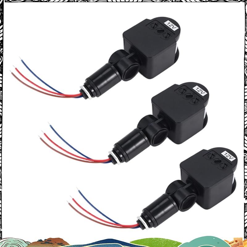 Super 3 ชิ้นสีดํา Motion Detectors Motion Sensor สวิตช์ไฟกลางแจ้ง Pir โดยตรง Current 12V Motion Sens