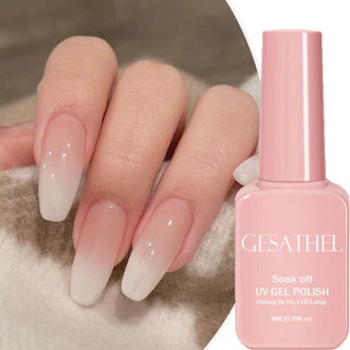 GESATHEL 6pcs สีเจล สีลูกแก้วคริสตัล ลูกปัดแก้วแมวยาทาเล็บตา สีลูกแก้ว เจลลูกแก้ว สีเจล ยกเซต 8 มล