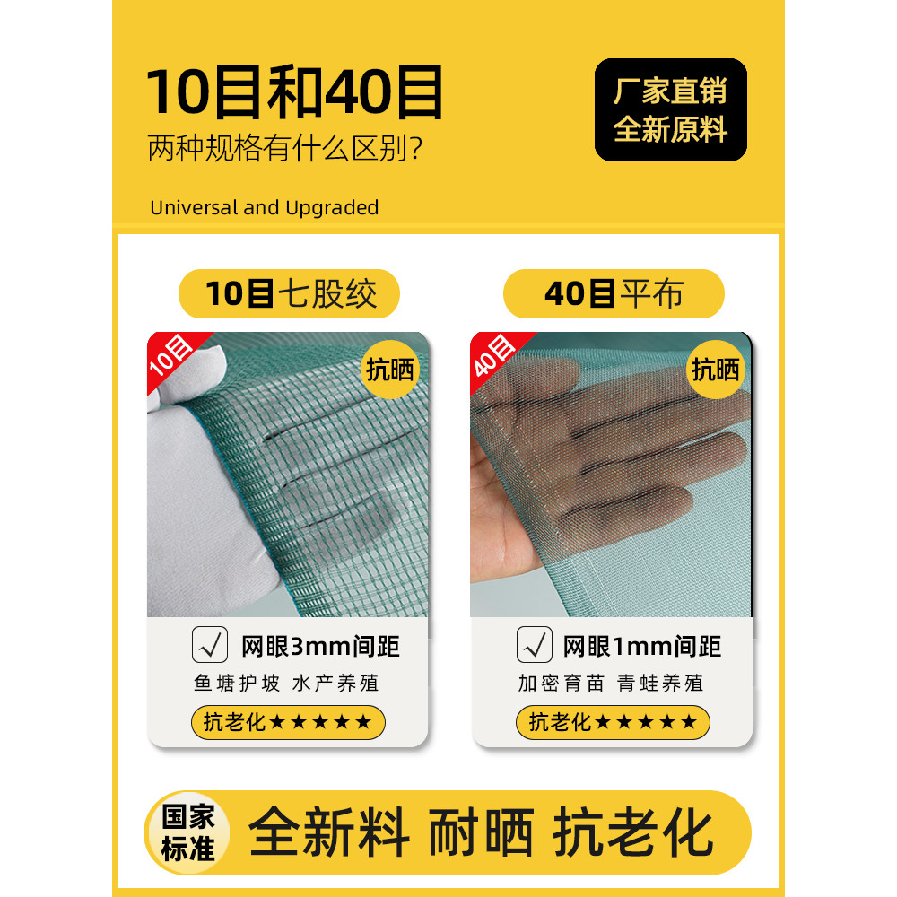 Fish Net Cloth Anti-Escape Net Nylon Net Gauze Fish Net Piece Net Box Culture Fish Pond Seine Net 10