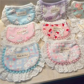 ผ้ากันเปื้อนลายการ์ตูน Sanrio สำหรับแมว สุนัข ผ้ากันเปื้อนลา…