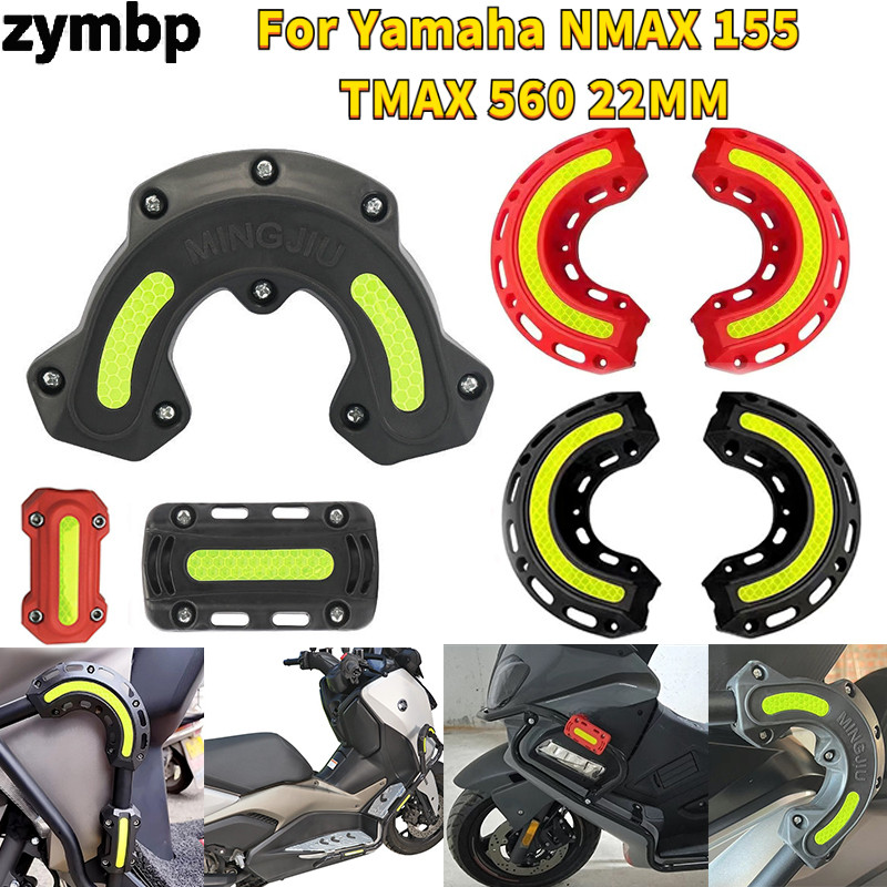 สําหรับYamaha NMAX 155 TMAX 560 22MMรถจักรยานยนต์ABSกันชนCrash Bar Cover Anti-Scratch Falling Crash 