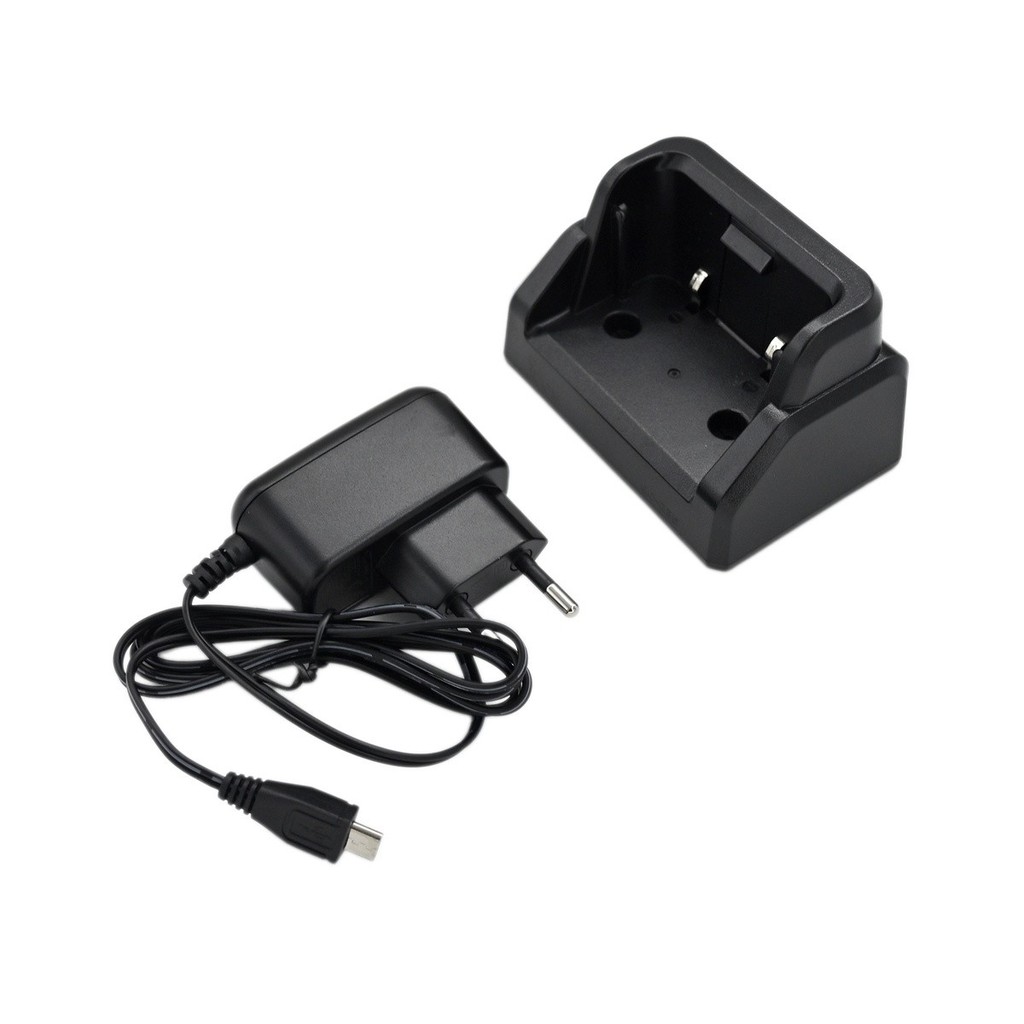 ที่ชาร์จเดสก์ท็อปพร้อมอะแดปเตอร์ปลั๊ก AC สําหรับ Icom IC-M37 HAM วิทยุ Li-ion แบตเตอรี่อุปกรณ์เสริมถ