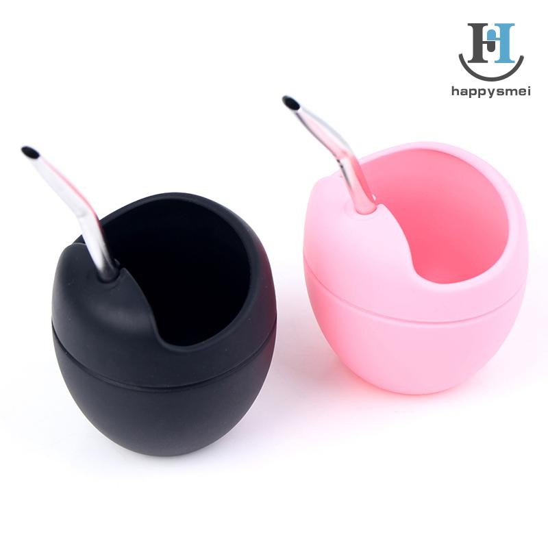 [GA] ชุดถ้วยซิลิโคน illas Yerba Mate ขนาด 5 ออนซ์พร้อมหลอด Yerba illa [TH]