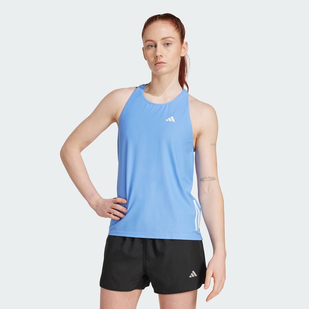 adidas วิ่ง เสื้อกล้าม Own the Run ผู้หญิง สีน้ำเงิน JX2251