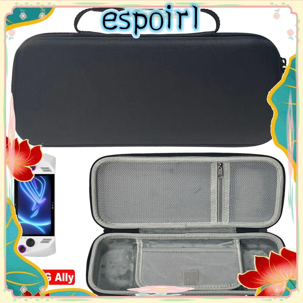 ESPOIR กระเป๋าถือ, กระเป๋าจัดเก็บแบบแข็ง, กันกระแทกแบบพกพาป้องกันหน้าจอคอนโซลเกมมือถือกล่อง Asus ROG