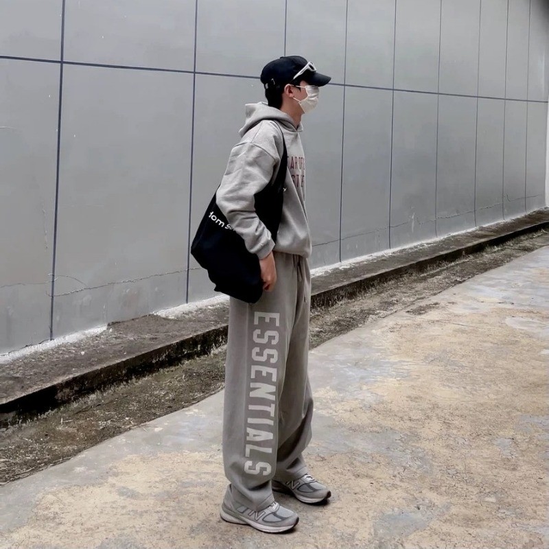 กางเกงขายาวผู้ชายแบบขาตรง สไตล์เกาหลี สวมใส่ง่ายและสบาย ทรงหลวม+ - รูปที่ 6