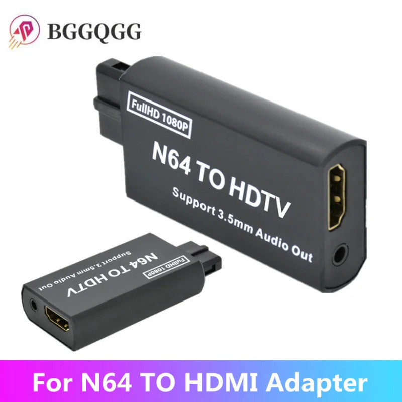 สําหรับเกมคอนโซล N64 ไปยังอะแดปเตอร์แปลงที่รองรับ HDMI Plug and Play สําหรับ SNES/NGC/SFC อะแดปเตอร์
