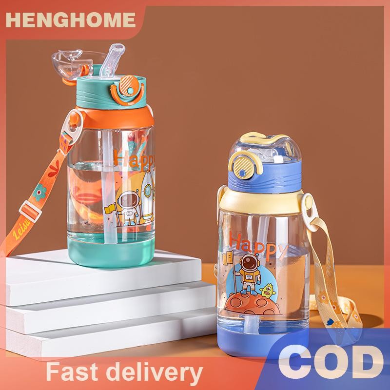 [HENGHOME] การ์ตูนถ้วยน้ําเด็กความจุขนาดใหญ่พร้อมฟางกาต้มน้ํากีฬากลางแจ้งแบบพกพาฟางกาต้มน้ําการ์ตูนขวดน้ํา [COD]