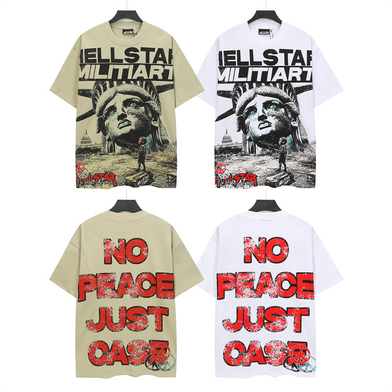 ใหม่อินเทรนด์สะดุดตา High Street Casual Loose High Street บุคลิกภาพพิมพ์ลายรอบ