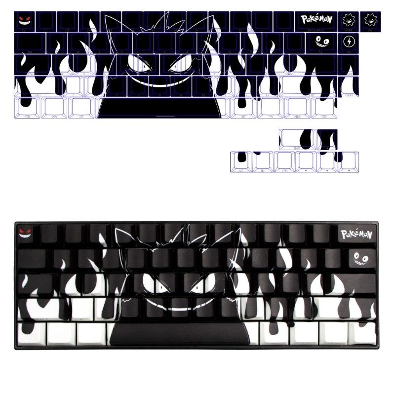 Doublebuy 140 74Key Side Print Keycaps Translucents Keycaps สําหรับ 60 74 108 คีย์บอร์ด