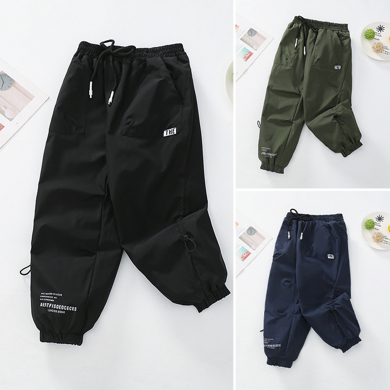 กางเกงหนานอกสีสันหลากหลายสำหรับเด็กผู้ชาย อายุ 2-13 ปี กันลมและกันน้ำ เหมาะสำหรับกีฬาหิมะ