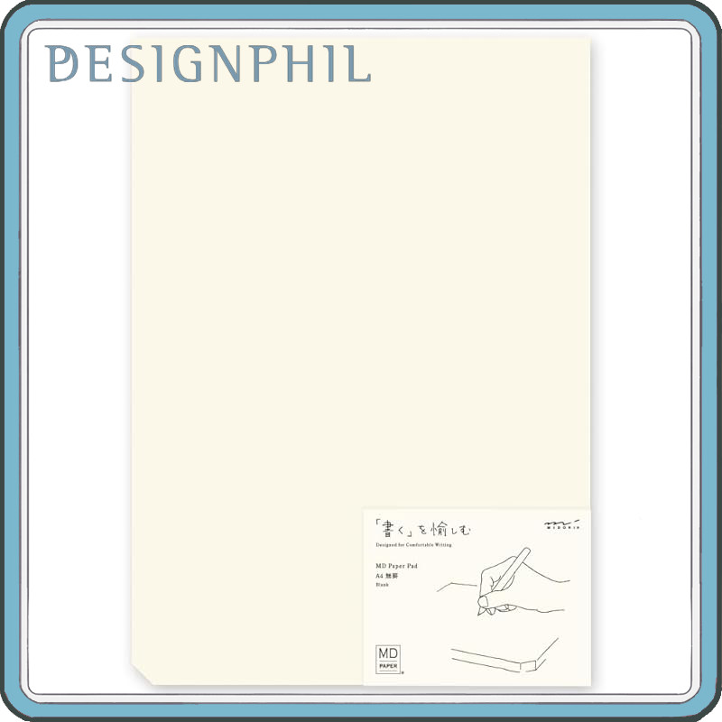 Midori MD Paper Pad A5 & A4 Blank Notebooks - Ideal for Note-taking and Creative Projects