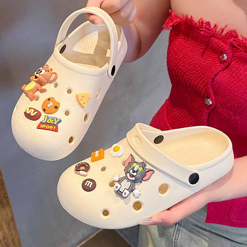 jibbitz jibbitz crocs ของแทั รองเท้าหลุมหญิงทําเองรองเท้าหัวเข็มขัดอุปกรณ์เสริมที่ถอดออกได้หัวเข็มขั