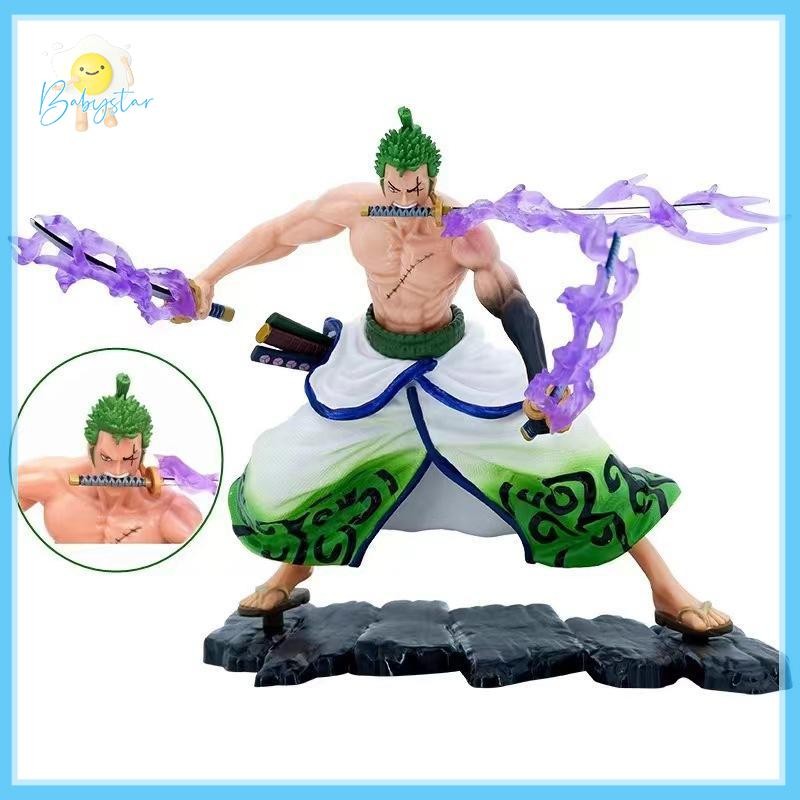 [Inthehot-t] 1 ชิ้นของเล่นเด็กอะนิเมะรูป GK Roronoa Zoro สามใบมีด Sa-สูงสุดมังงะอะนิเมะรูปปั้นAction