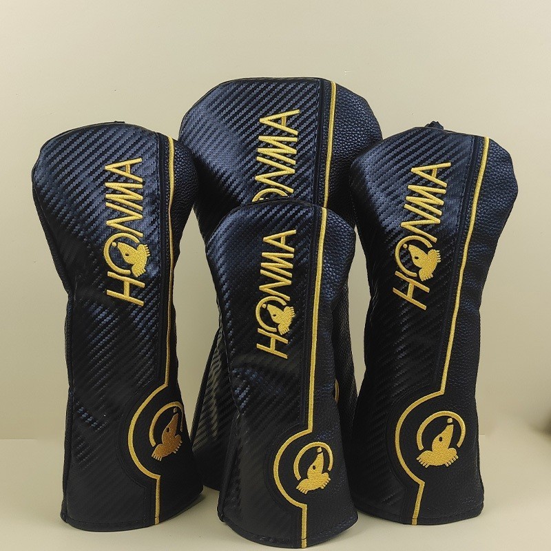 For Classic Black and Gold Honma Golf Club Headcovers - Driver Headcover - Cover