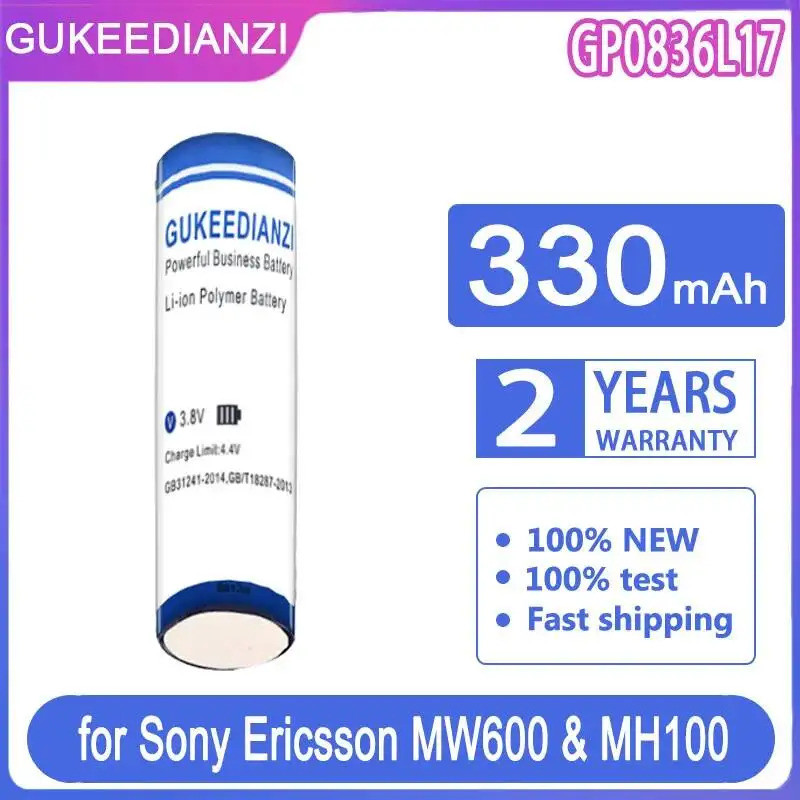 ที่เชื่อถือได้ GP0836L17 หูฟังไร้สายแบตเตอรี่สําหรับ Sony Ericsson MW600 MH100 330mAh ความจุสูง